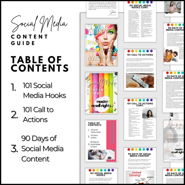 Social Media Content Guide eBook with Master Resell Rights