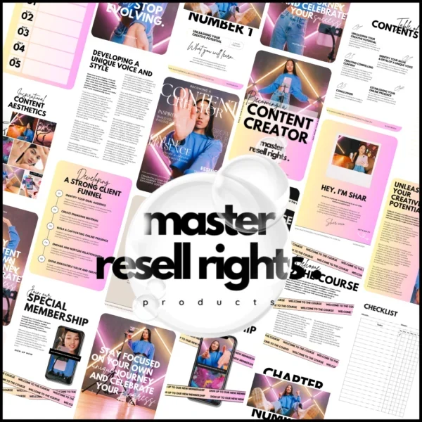 Becoming A Content Creator Guide with Master Resell Rights