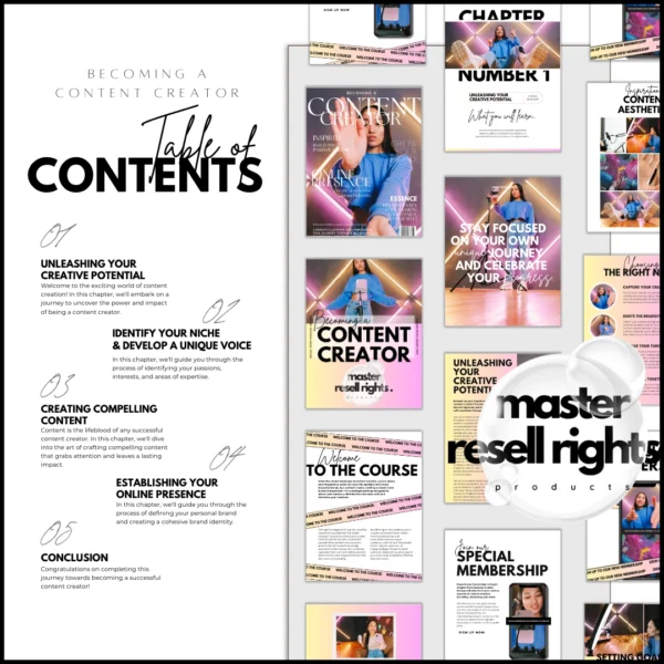 Becoming A Content Creator Guide with Master Resell Rights