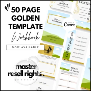 50 Page Golden Theme Course Creator eBook Template with Master Resell Rights