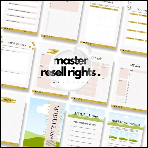 50 Page Golden Theme Course Creator eBook Template with Master Resell Rights