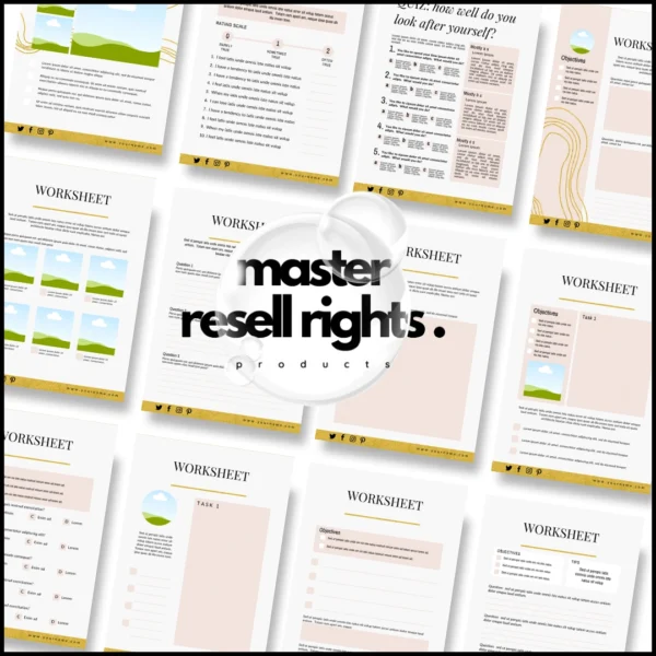 50 Page Golden Theme Course Creator eBook Template with Master Resell Rights