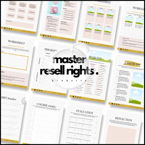 50 Page Golden Theme Course Creator eBook Template with Master Resell Rights