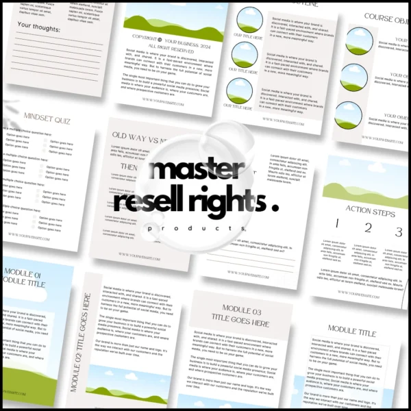 78 Page Course Creator eBook Template with Master Resell Rights