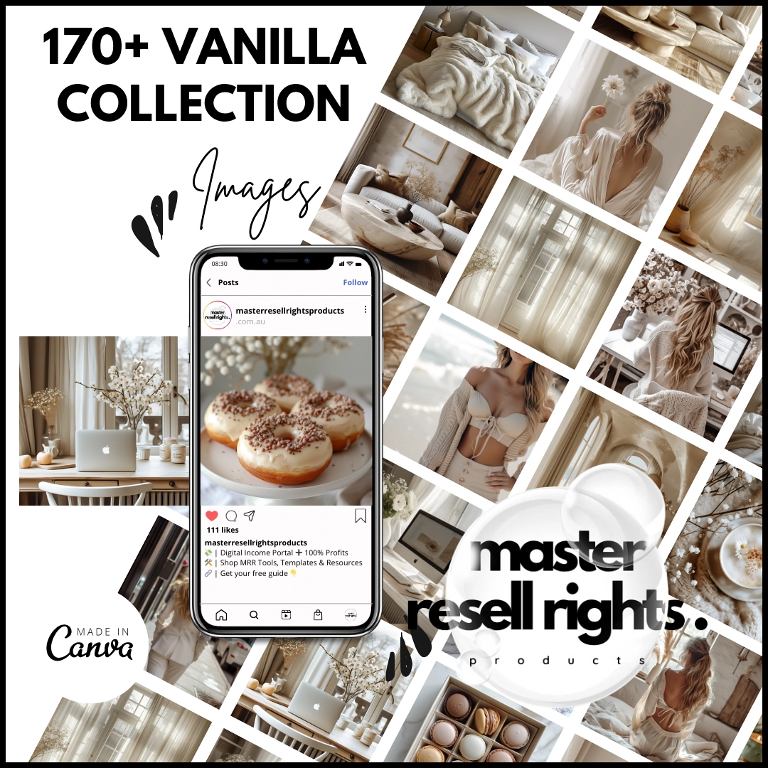 170+ Faceless Vanilla Collection Images with Master Resell Rights