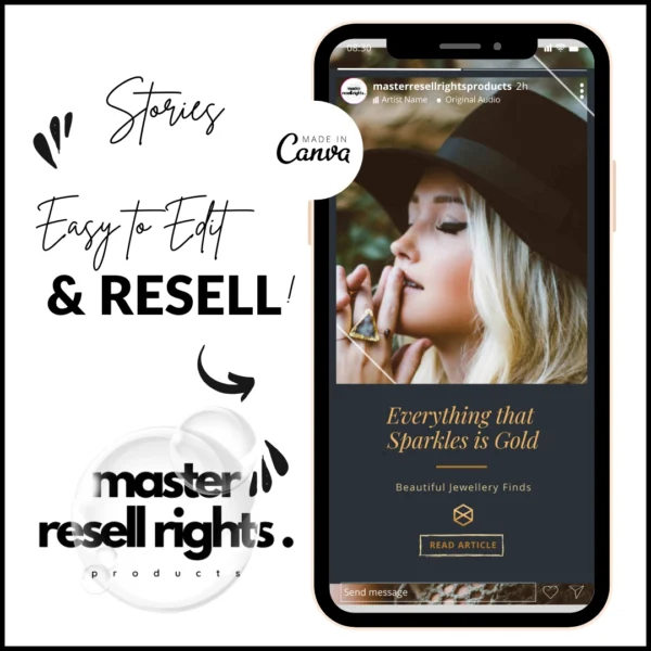 78 Golden Instagram Templates with Master Resell Rights