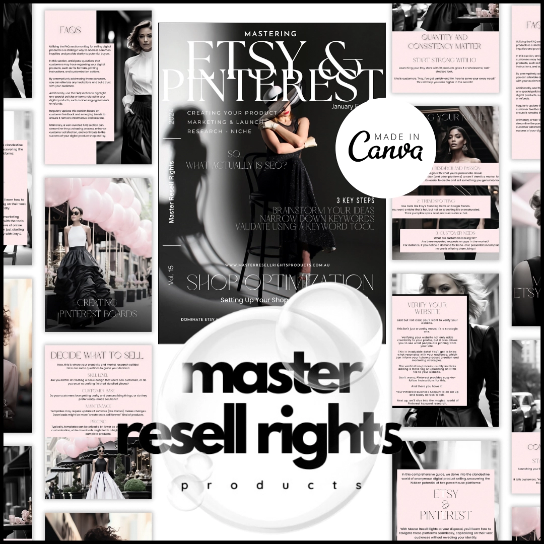 Mastering Etsy and Pinterest with Master Resell Rights