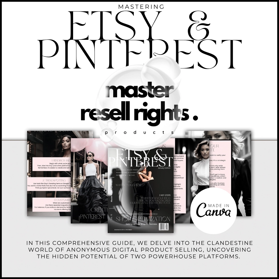 Mastering Etsy and Pinterest with Master Resell Rights