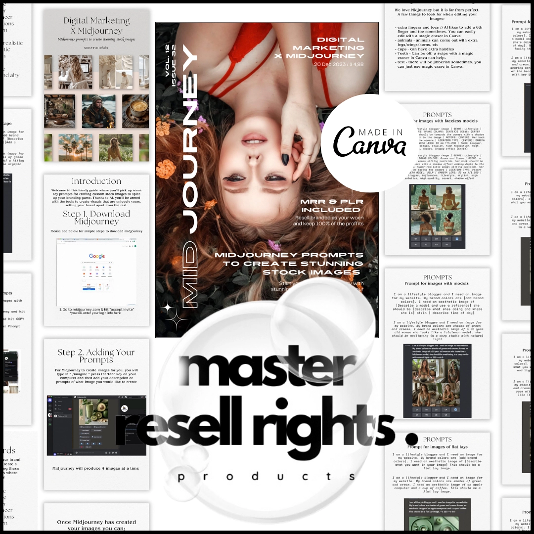 Midjourney Digital Crash Course with Master Resell Rights