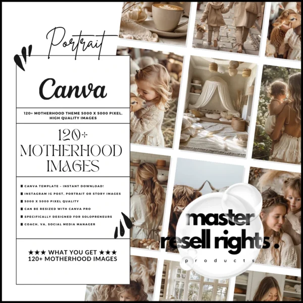 120+ Faceless Motherhood Collection Images with Master Resell Rights